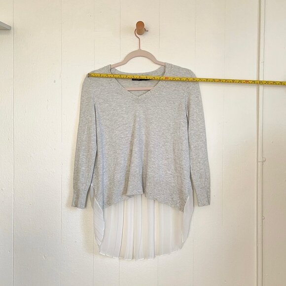Karen Millen Gray and White Layered Sweater - Picture 2 of 5